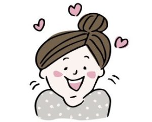 喜ぶ女性
